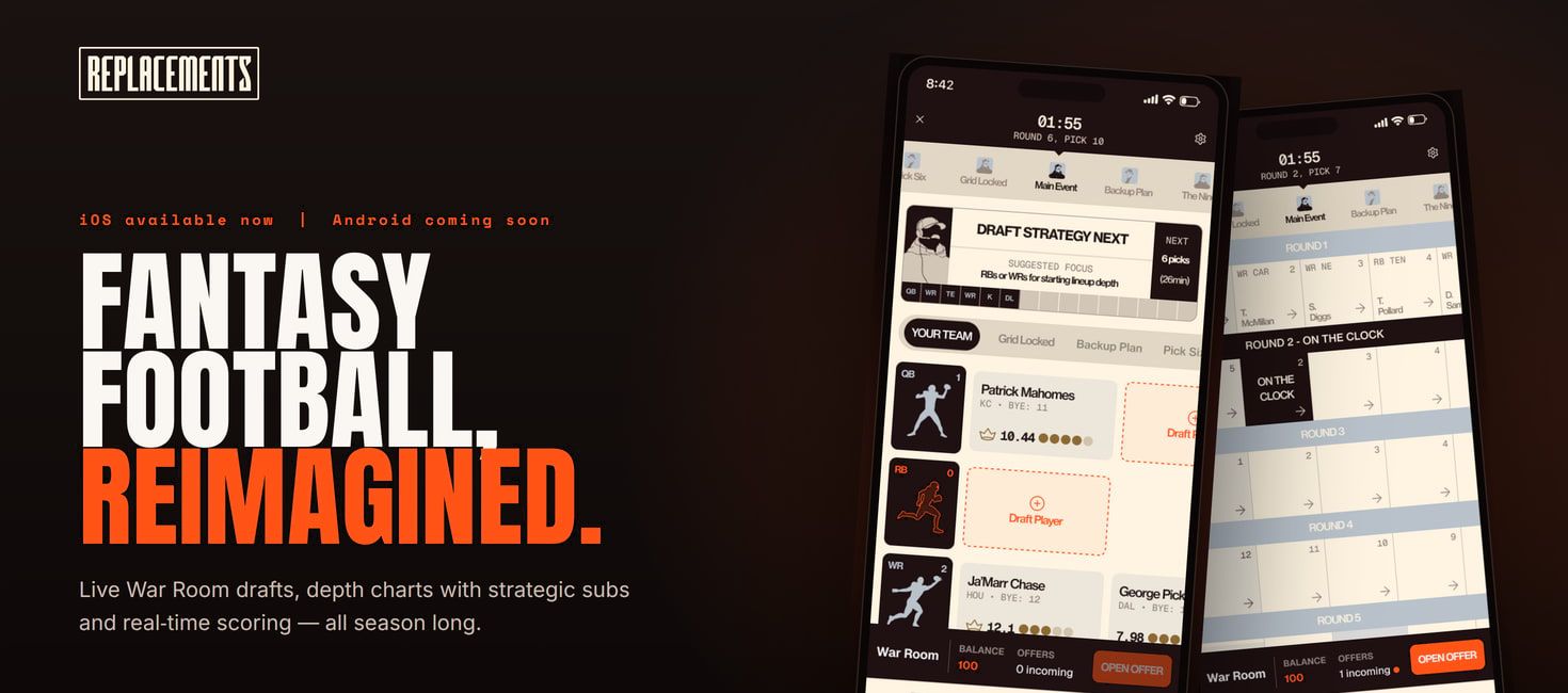 Replacements Fantasy Introduces Active Management in Fantasy Football