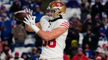 7 Fantasy Football Waiver Wire Pickups: Deep Leagues (Week 2) https://cdn.fantasypros.com/wp-content/images/jake_tonges_49ers_1-1/213x119.jpg