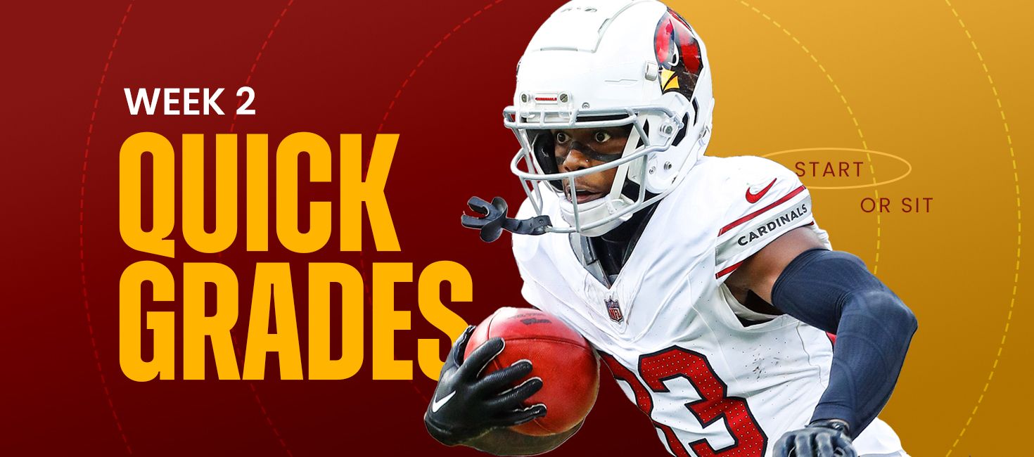 Fantasy Football Week 2 Rankings, Grades & Start/Sit Advice (2024