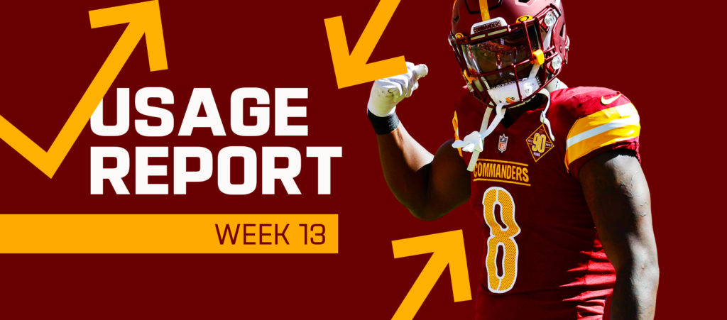 Week 13 Usage Report Fantasy Football