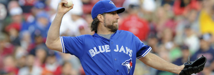 R.A. Dickey's start against the Orioles makes him a risky proposition this upcoming week